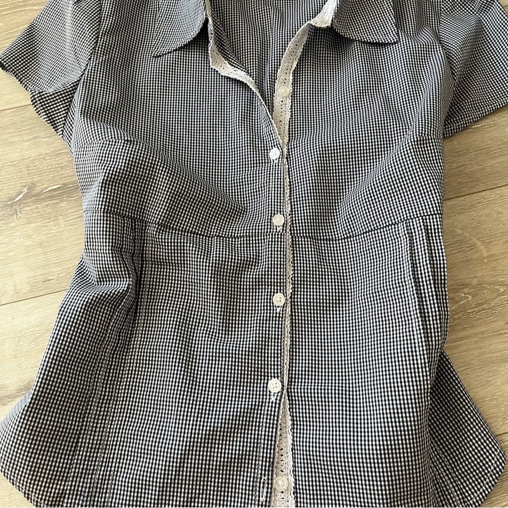 Hollister Gingham Button Down Top - image 2